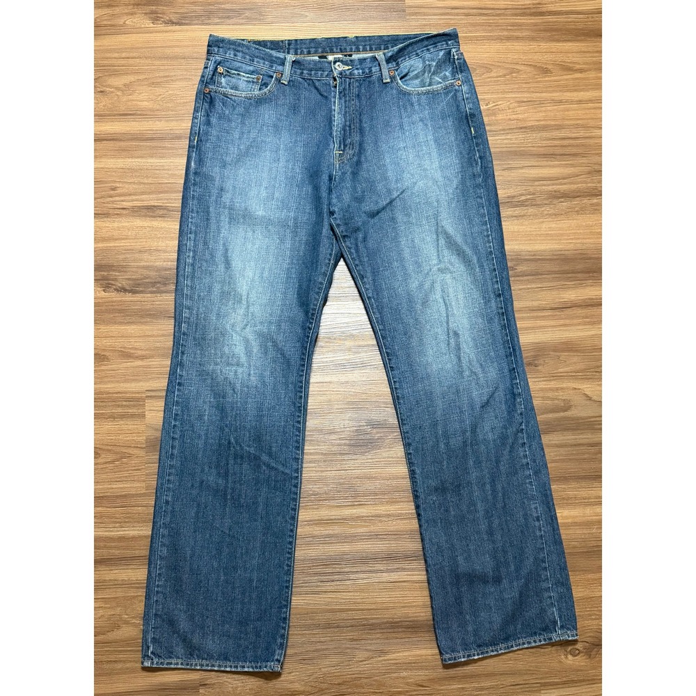 Lucky Brand 361 Vintage Straight Jeans Bruno Dark Faded Wash Men's Sz 36x35